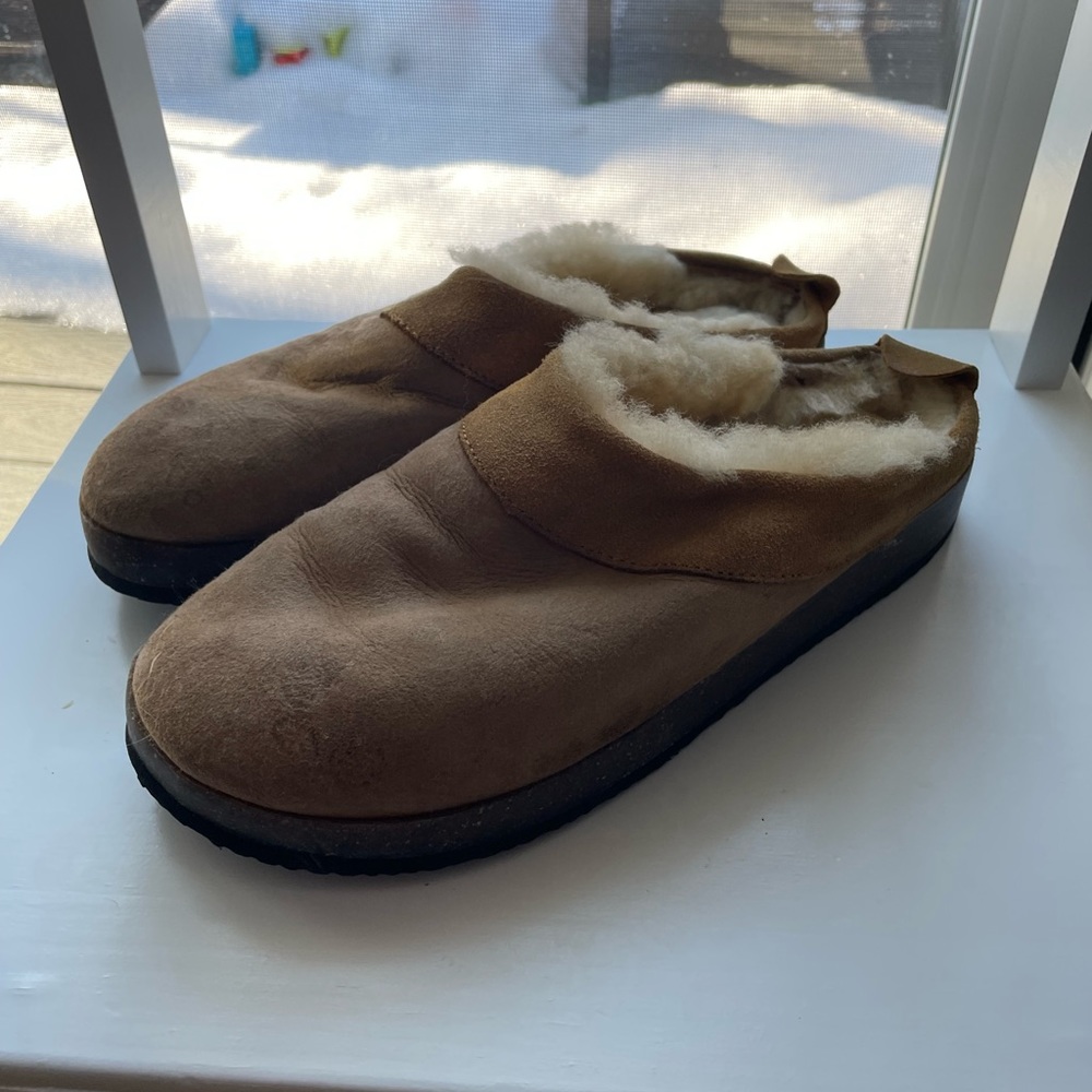 Womens L.L.Bean Wicked Good Sheepskin Clog Slipper